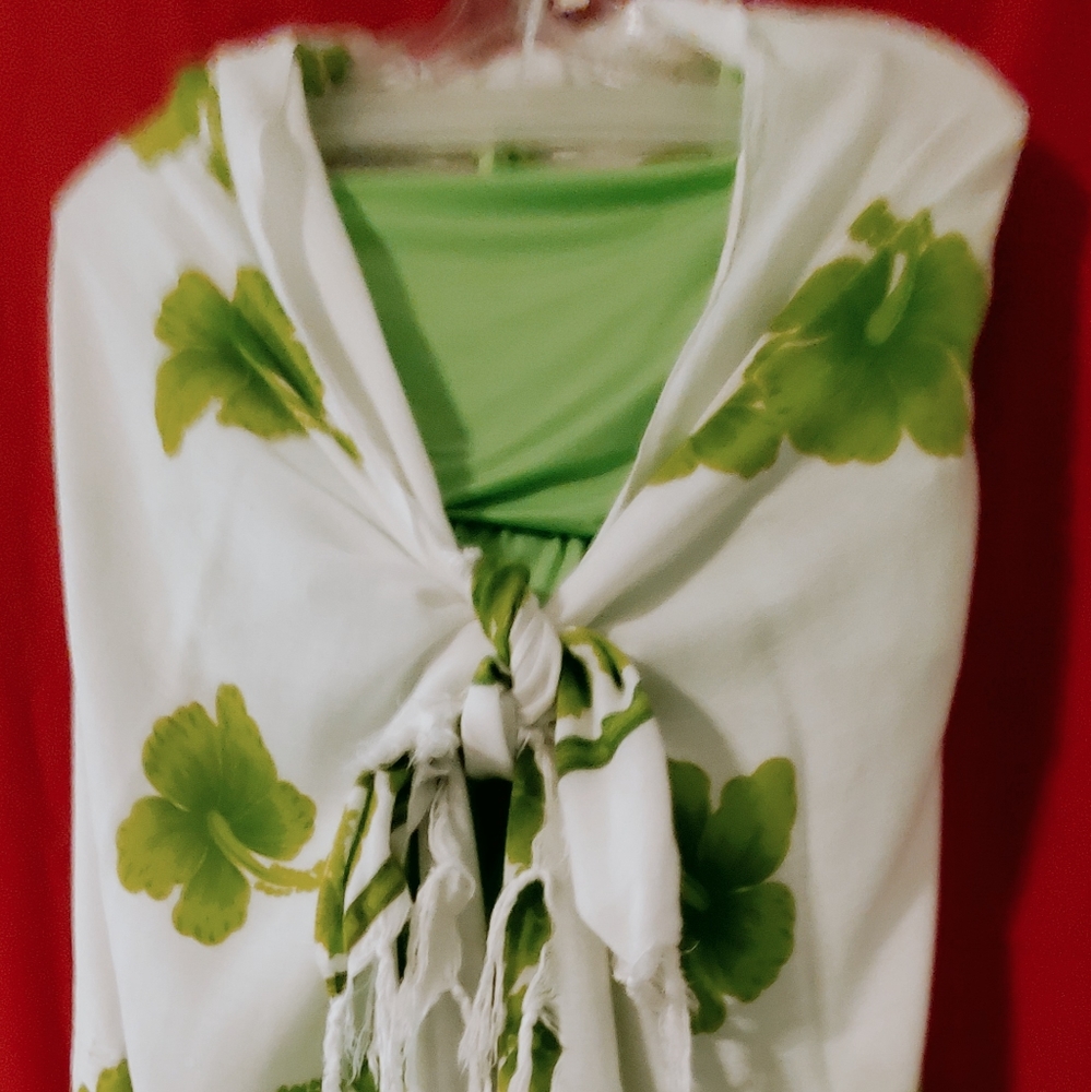 Kenneth Cole Tankini swimsuit, Lime green size M, along with Tiki Plam Sarong